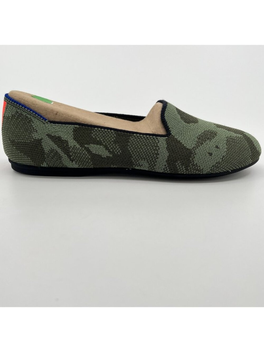 Rothy's The Loafer Girls Size 4Y Green Camo Casual Classic Slip On Flats Shoes